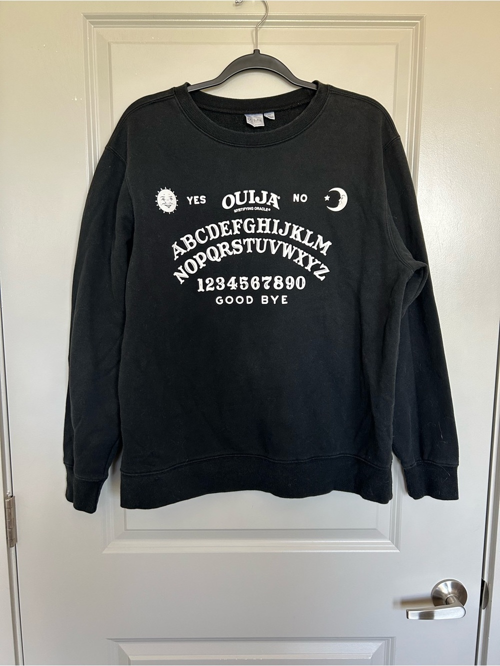 Black Ouija Graphic Crewneck Sweatshirt